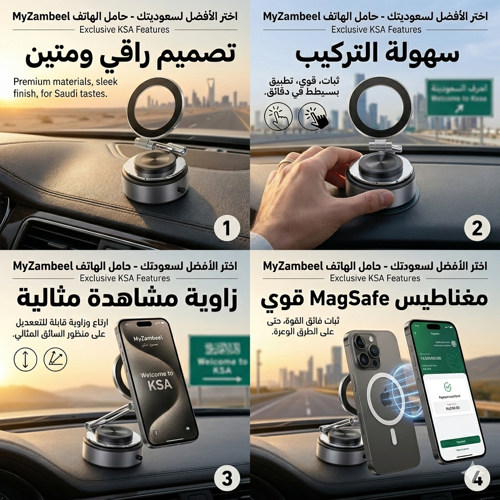 The 360° Rotating Magnetic Car Phone Holder