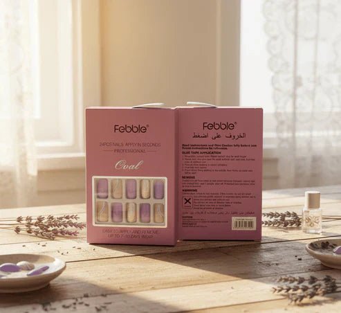 فيبل - أظافر لاصقة بتدرجات بنفسجي لامع (ليلكي)