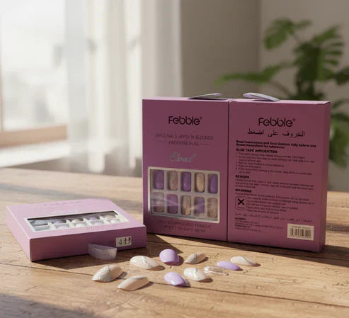 فيبل - أظافر لاصقة بتدرجات بنفسجي لامع (ليلكي)